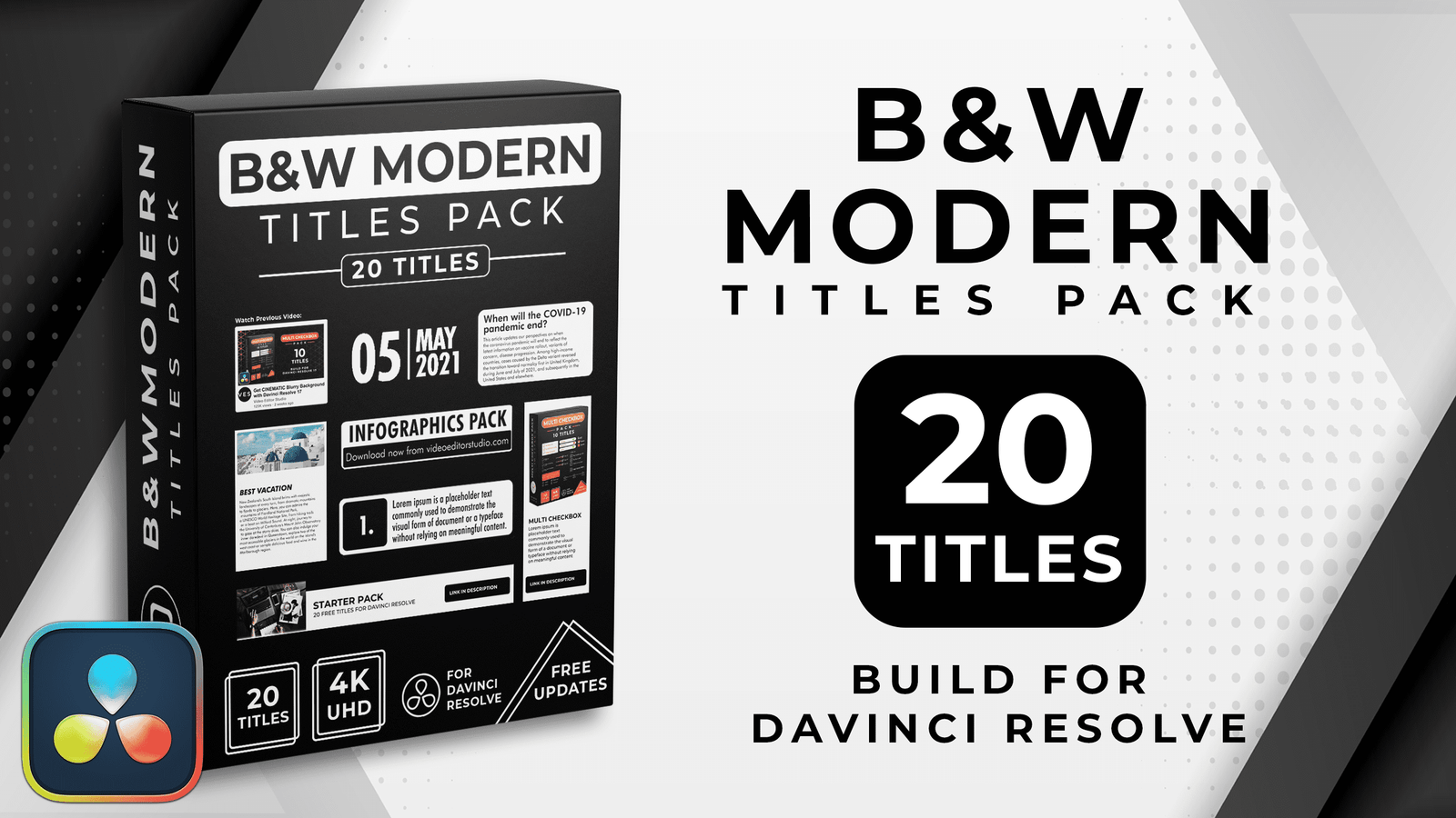 B&W Modern Title Toolkit