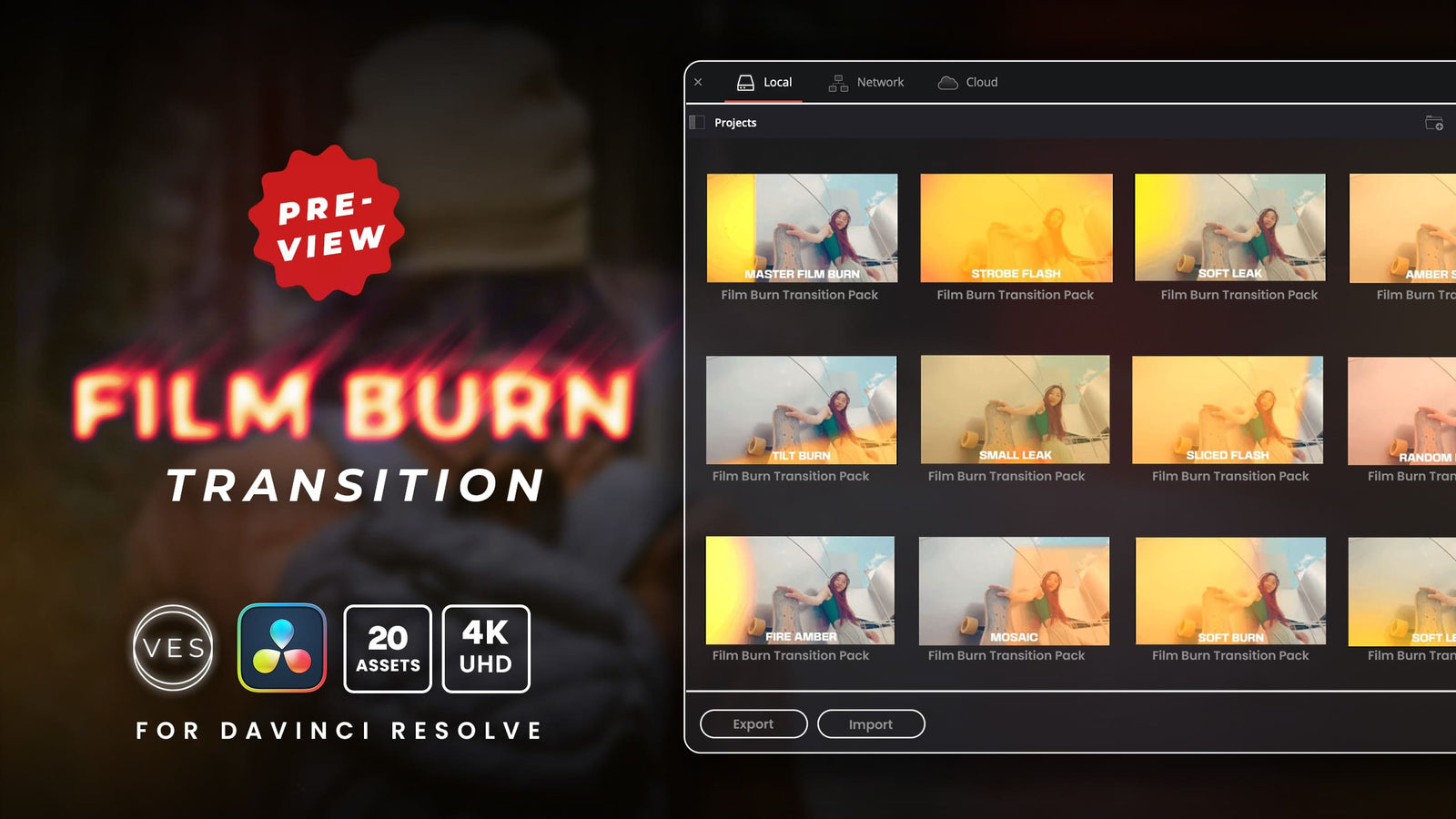 Film Burn Transition Pack
