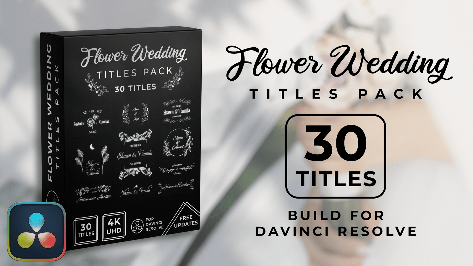 Wedding Flower Title Pack