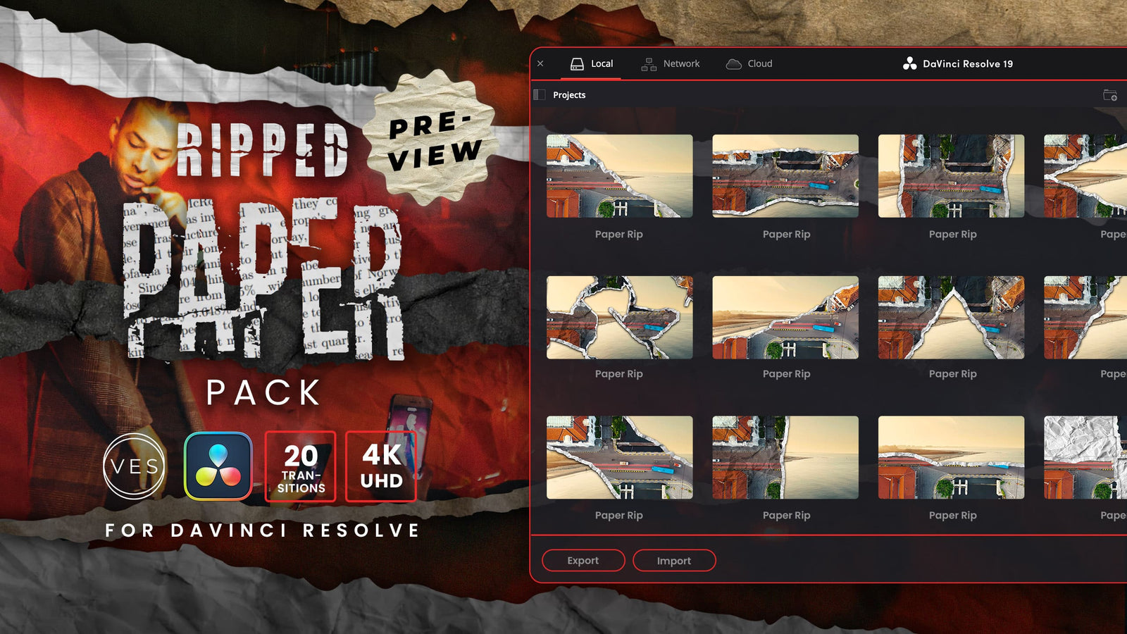 Paper Rip Transition Pack