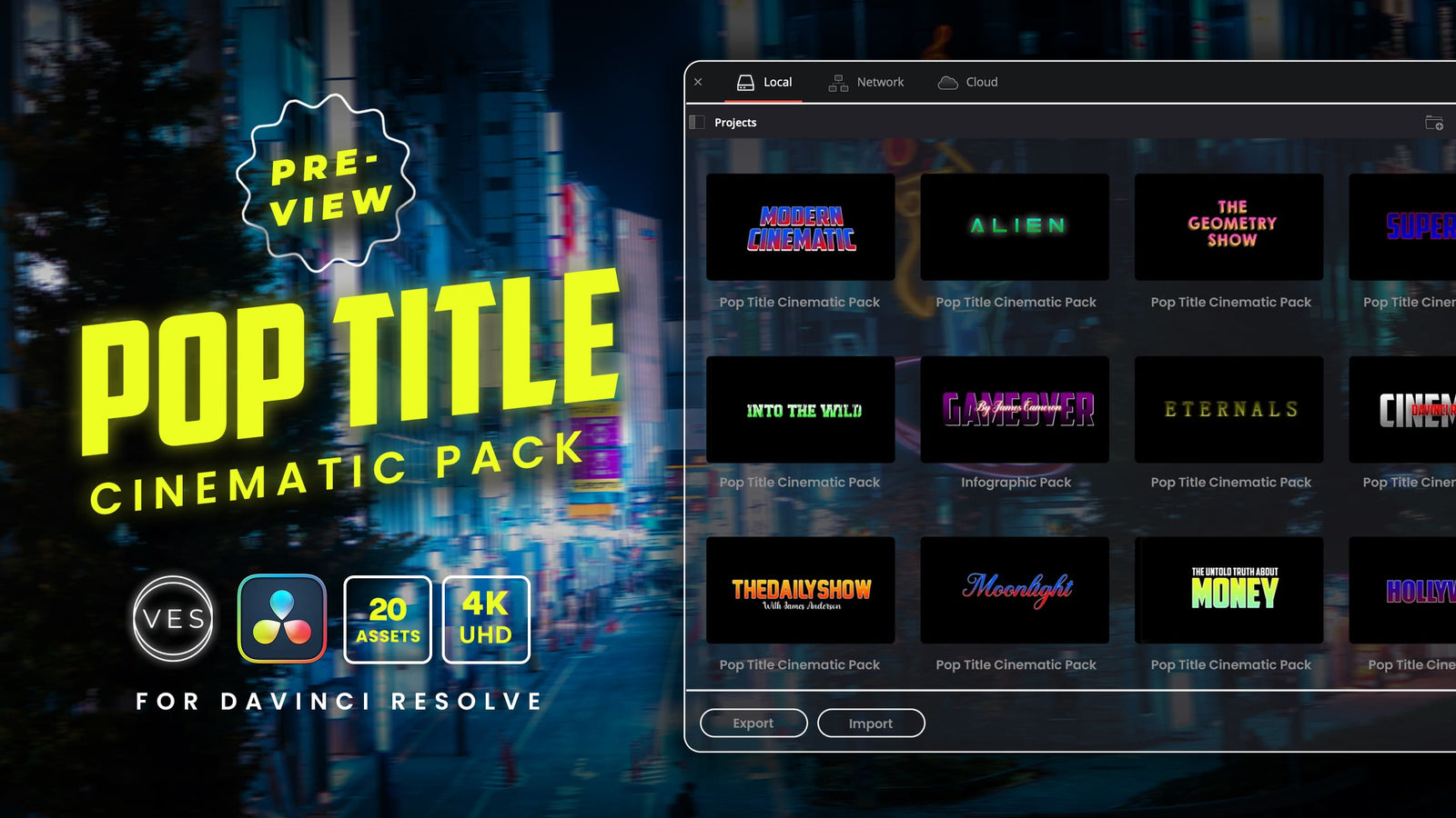 Pop Cinematic Title Pack