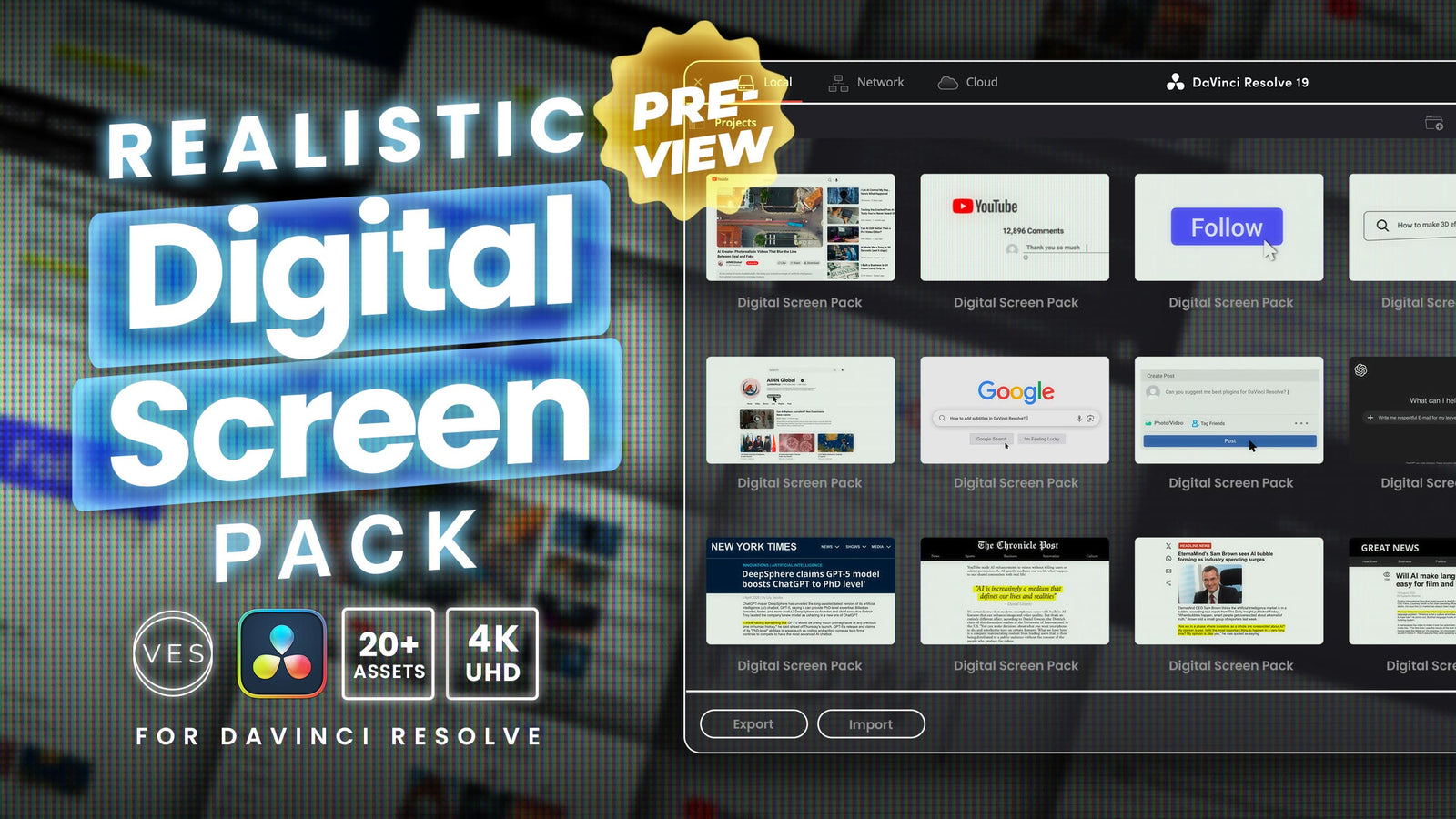 Realistic Digital Screen Pack