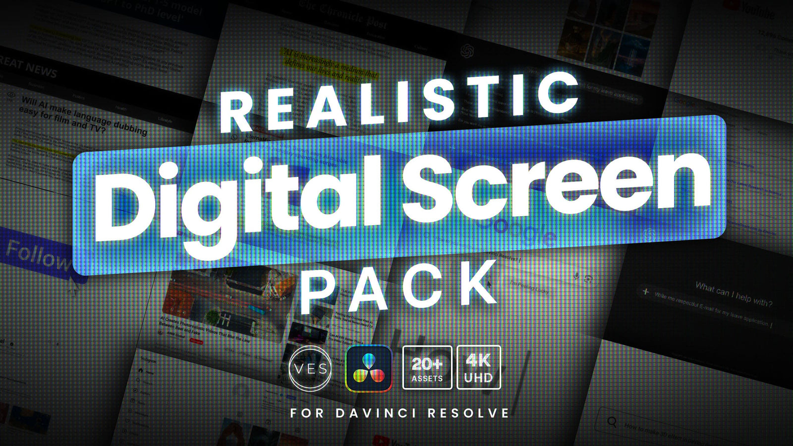Realistic Digital Screen Pack
