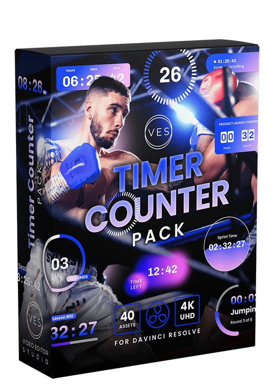 Counter Timer Pack for Davinci Resolve โ VIDEO EDITOR STUDIO