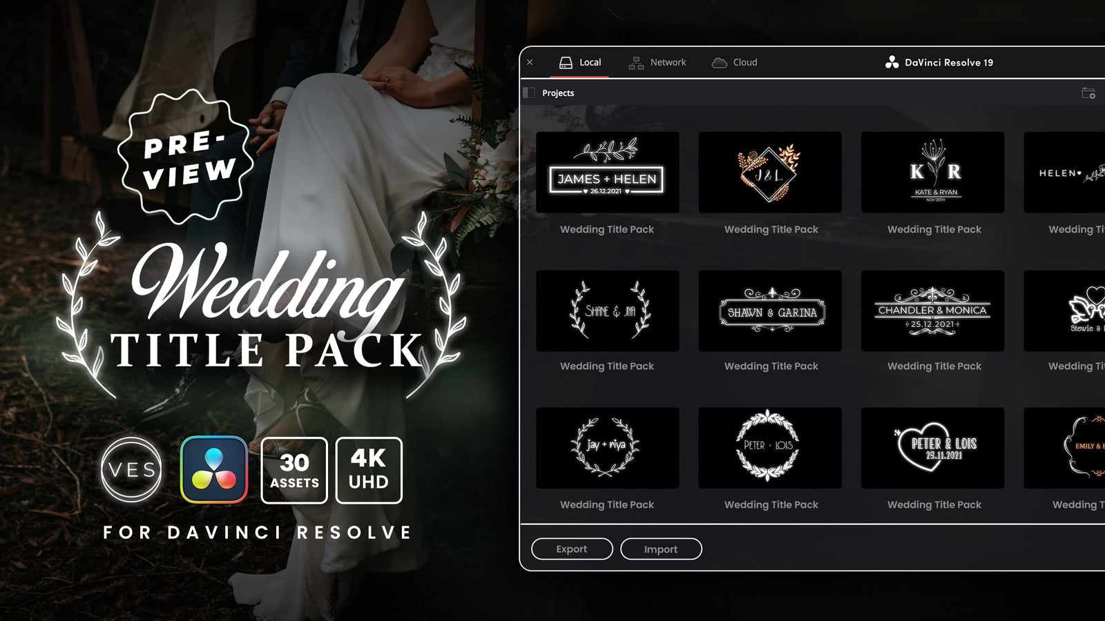 Wedding Title Pack