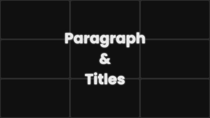 Paragraph & Titles preview