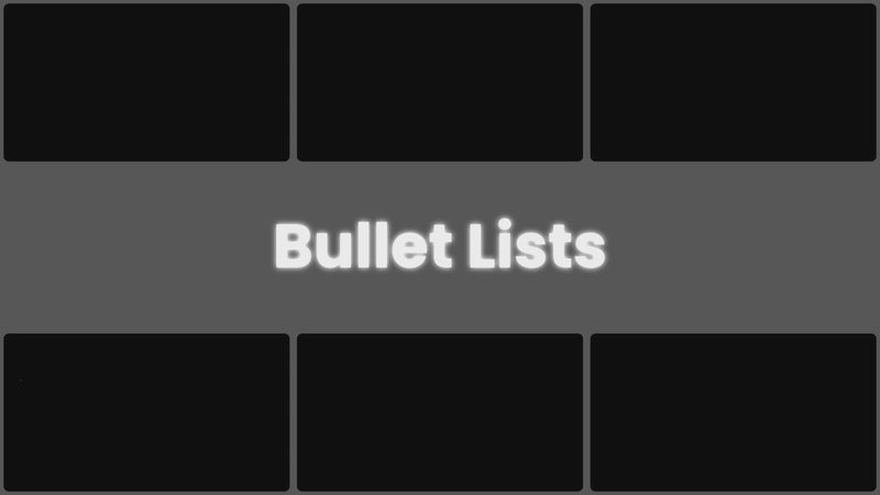 Bullet Lists preview