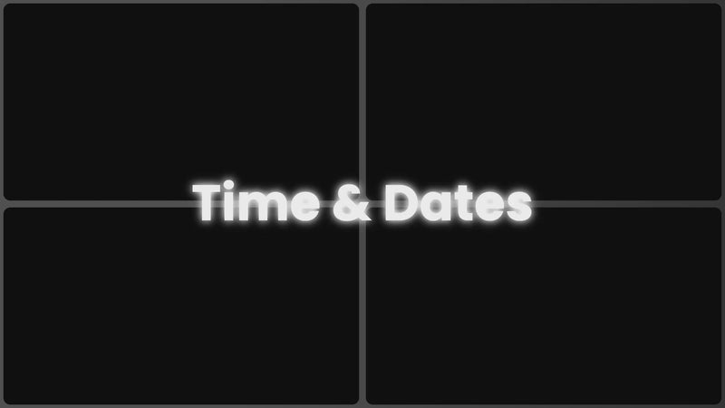 Time & dates preview
