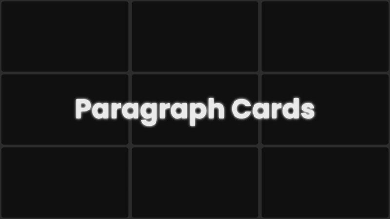 Paragraph Cards preview