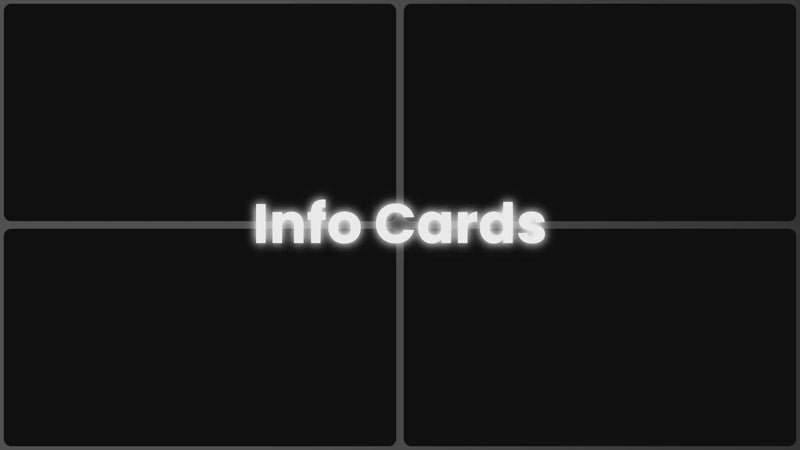 Info cards preview